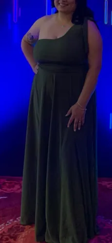 Vestido para festa Verde Musgo