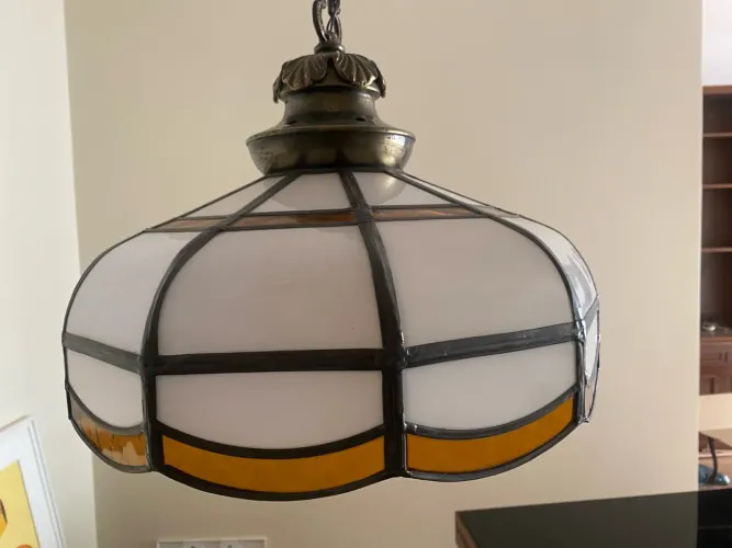 Lustre Pendente Vintage em Vitral - Estilo Tiffany