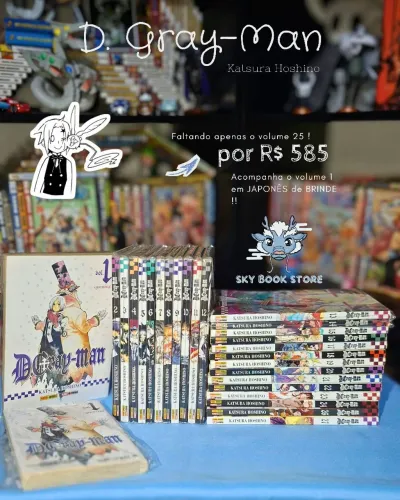 Dr. Gray Man faltando apenas o 25 + volume 1 em japonês