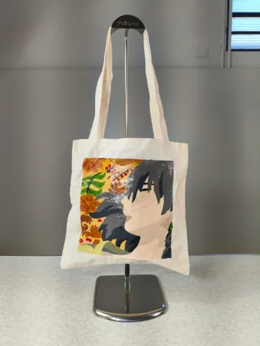 Ecobag exclusiva pintada a mão Castelo Animado Howl 30x30