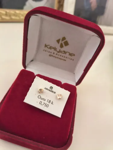 Brinco Ouro 18k - Infantil ou 2º/3º Furo (Com Certificado)