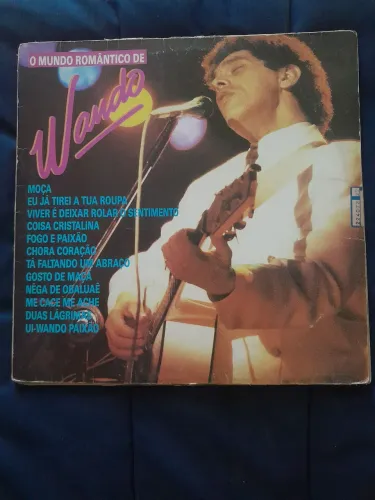 LP O Mundo Romântico de Wando (1988) - Vinil Coletânea Original Grandes Sucessos