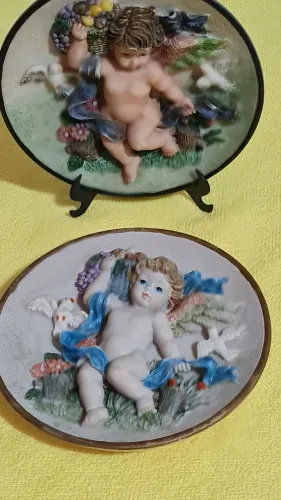 Anjos de resina decoração