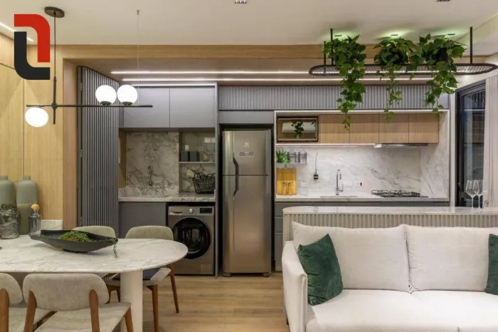 Ares Juvevê Apto 56m² 2 quartos, sacada gourmet e 1 vaga