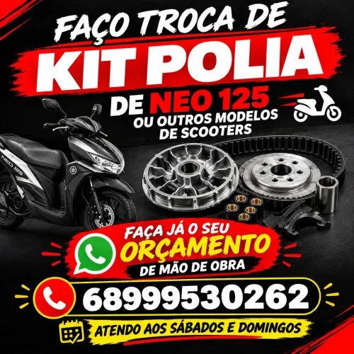 Faço troca de kit CVT, venha fazer um orçamento de mão de obra