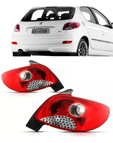 Par Lanterna Peugeot 207 Hatch 2011 2012 2013 2014 Cinza