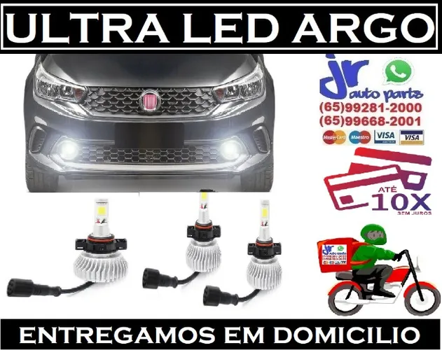 Lampada Ultra LED (Milha) Argo 6000K 12V 24V