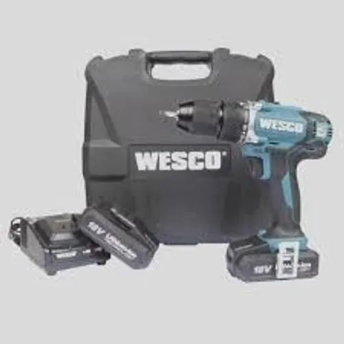 Parafusadeira e Furadeira de Impacto a Bateria 18V 1/2 Pol. c/ carreg. e 2 Bat. - WESCO