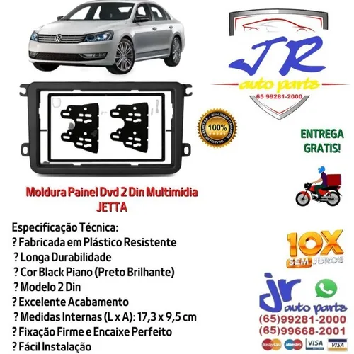 Moldura Painel 2 Din Multimidia Jetta
