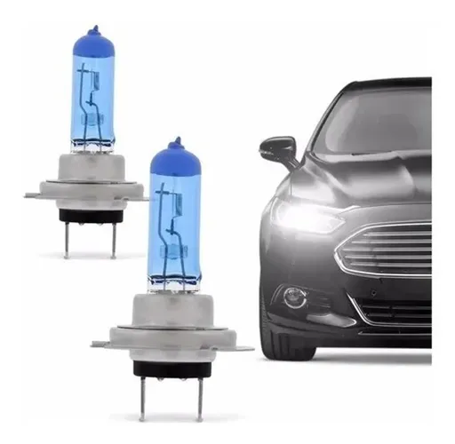 Par Lâmpada Super Branca H4 55W 12V Efeito Xênon Premium