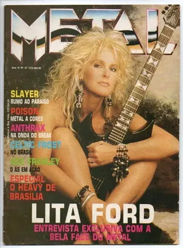 Revista Metal 47 Raridade Peça de Colecionador capa Lita Ford