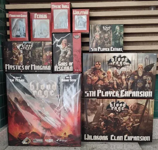 Coleção Jogo de Tabuleiro Blood Rage Kickstarter, CMON.