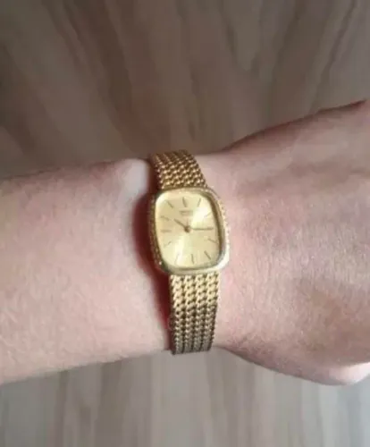 Relogio seiko folheado 18k