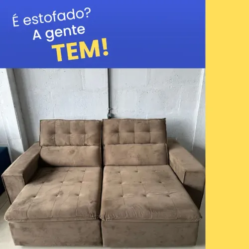 Sofa gigante para a familia toda em promoção na cor marrom 