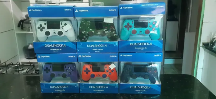 controle ps4 sem fio Bluetooth, réplica, cabo incluso - já é o menor valor