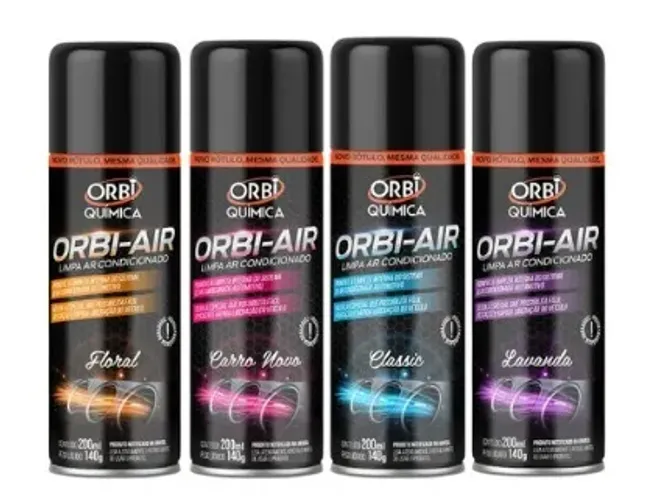 Spray Higienizador Limpa Ar Condicionado Automotivo Floral Orbi Spray 200ml