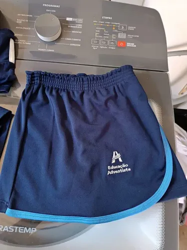 Uniforme adventista camiseta e shorts saia 