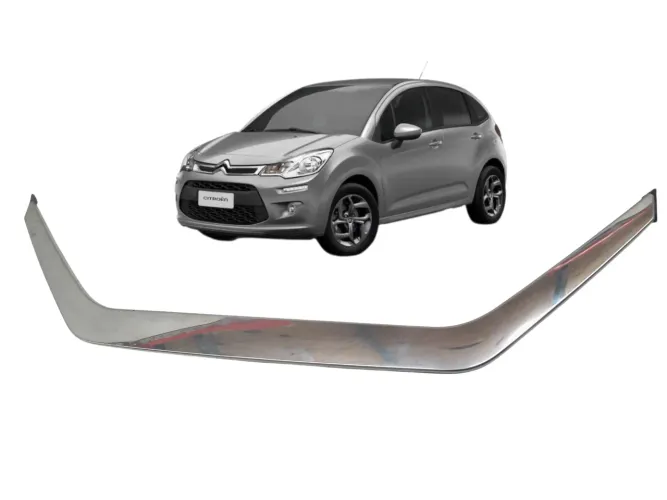 Friso Teto Cromado Citroen C3 2014 2015 2016 2017 Detalhe