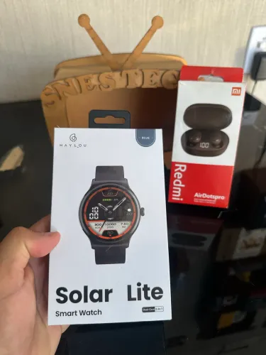 Smartwatch Haylou Solar Lite + Fone Bluetooth 