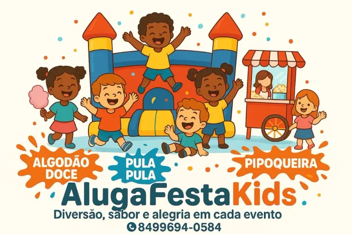 Aluguel de cama elástica (pula pula) pipoqueira e algodão doce