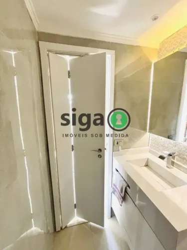 Locação - Apartamento 46 m² mobiliado, 1 dormitório + living ampliado, 1 vaga e lazer comp