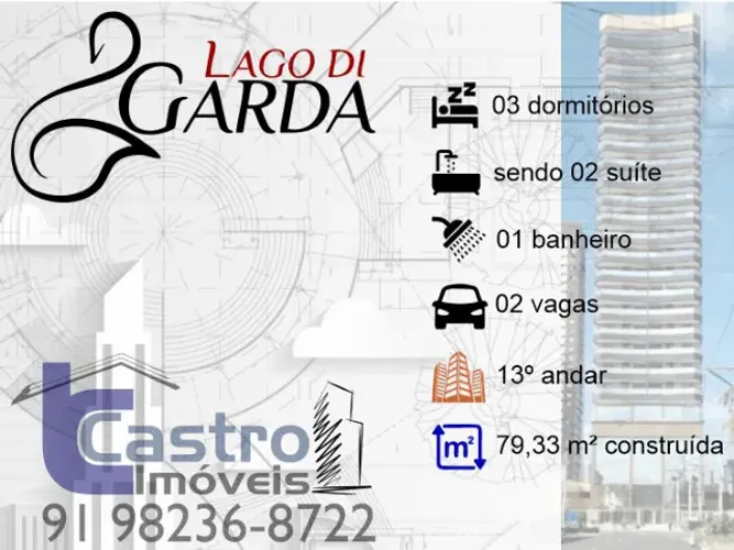 Lago Di Garda. 3/4. 2 Suítes. 2 Vagas. G.A158