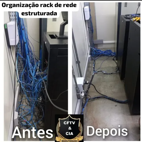 Organização e estruturação de rack de rede
