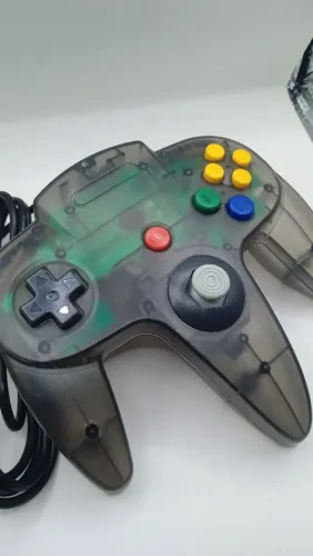 Controle Nintendo 64 cinza transparente