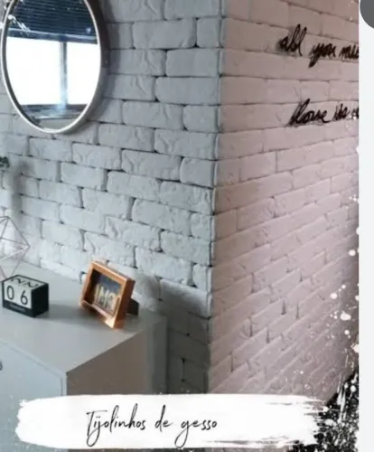 Painel Tijolinho de Gesso Branco - Elegância para seu Espaço
