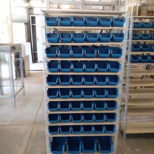 Estante de aço com caixinhas bim (1,50x0,71x0,24) com 60 caixinhas n°3 