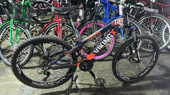 Bicicleta Viking Tuff 25 aro 26 Roxo/Laranja