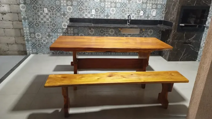 Mesa de jantar para área gourmet