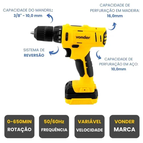 parafusadeira bateria que segura realmente a carga e tem força para trabalhos