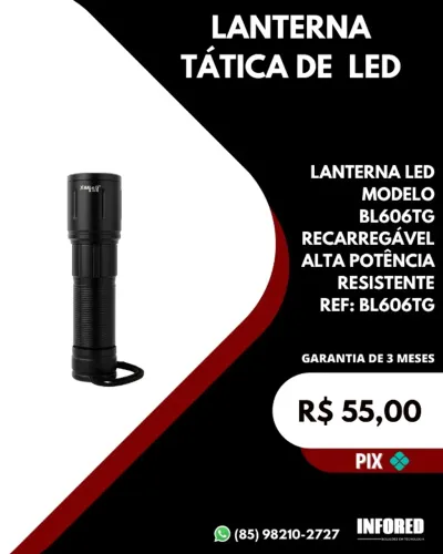 Lanterna Tática de LED BL606TG