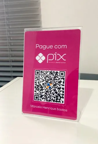 Placa de Pix em acrílico