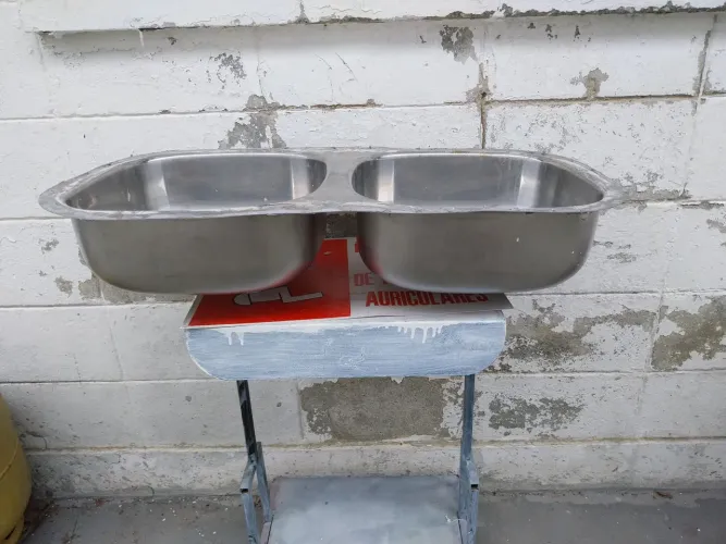 Cuba dupla de aço inox tramontina