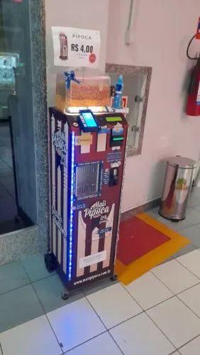 MÁQUINA DE PIPOCA - AUTOMÁTICA ++ MÁQUINA DE CARTÃO ( Vending Machine ) VENDA AUTOMÁTICA
