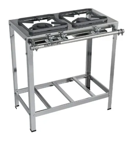 Fogão 2 Bocas Aço Inox 430 Stori Top P Panela 1QS 1QD 30x30 P5 Metalmaq