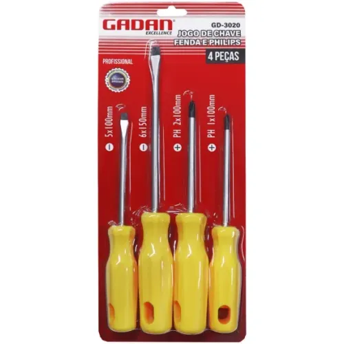 Jogo de chave de fenda Philips com 4 peças 