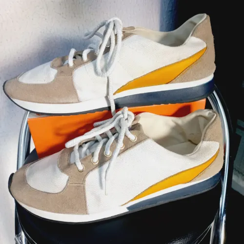 Tênis Casual Arezzo Nr. 40 - Branco e Amarelo