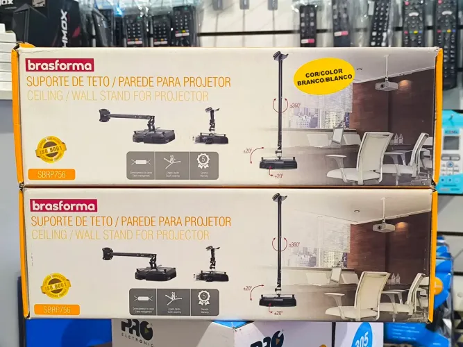 Suporte de Projetor Teto/Parede Brasforma