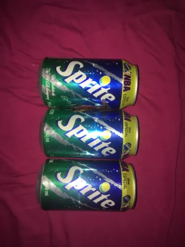 Lote de 3 latas Sprite NBA