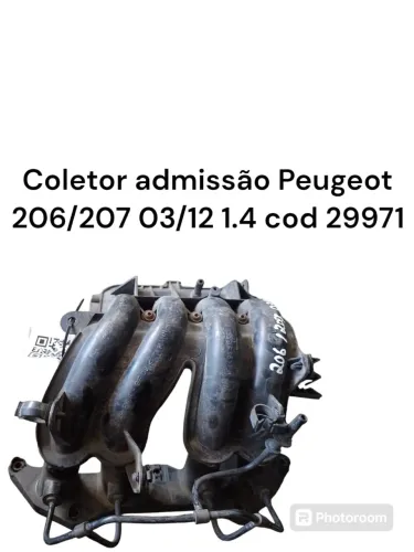 Coletor de admissão peugeot 206/207
