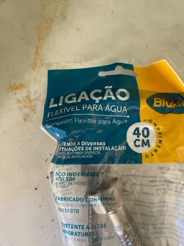 Ligação Flexível para Água 40cm - Aço Inox AISI 304