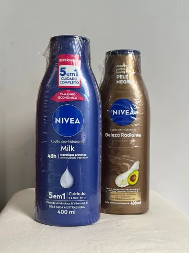 Hidratantes Nivea Milk e Beleza Radiante 400ml