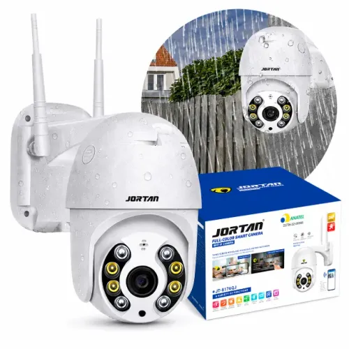 Câmera Segurança Jortan CW-8276QJ WiFi Full HD 2MP Rotativa 360° IP66 Yoosee Externa pode