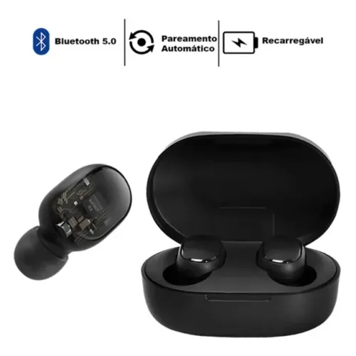 Fone Bluetooth 5.0 TWS Sem Fio - Cancelamento e Microfone
