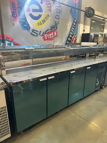 Balcão de Seriço 2.5M condimentador inox - refrimate 