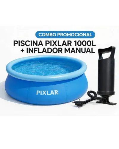 PISCINA 1000 LITROS + BOMBA MANUAL DE ENCHER NOVA