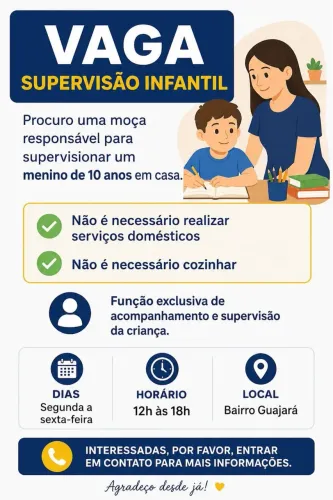 Vaga para cuidadora infantil 